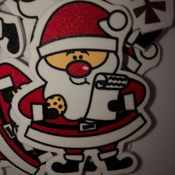 Santa & Rudolf Puffy Sticker Lot! ⭐️NWOT⭐️ - Picture 3 of 4